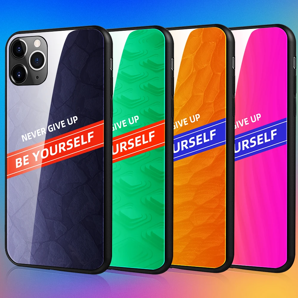 

Luxury Fashion Glossy Case For iPhone 11 pro Max Tempered Glass Phone Case For iPhone 11pro 2019 Silicone Bumper Cover Armor