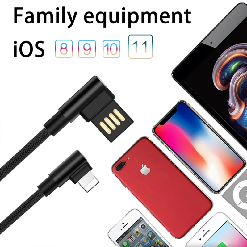 NOHON USB кабель для передачи данных 90 градусов кабель для быстрой зарядки Шнур для iPhone 8 XR XS Max samsung Note 9 S9 type C Lightning Micro кабель