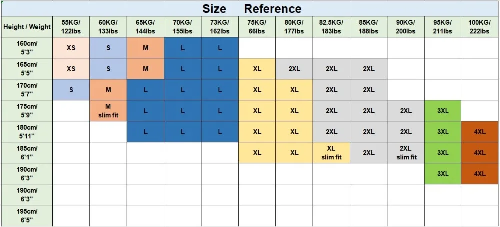 欧码单西尺码推荐表
