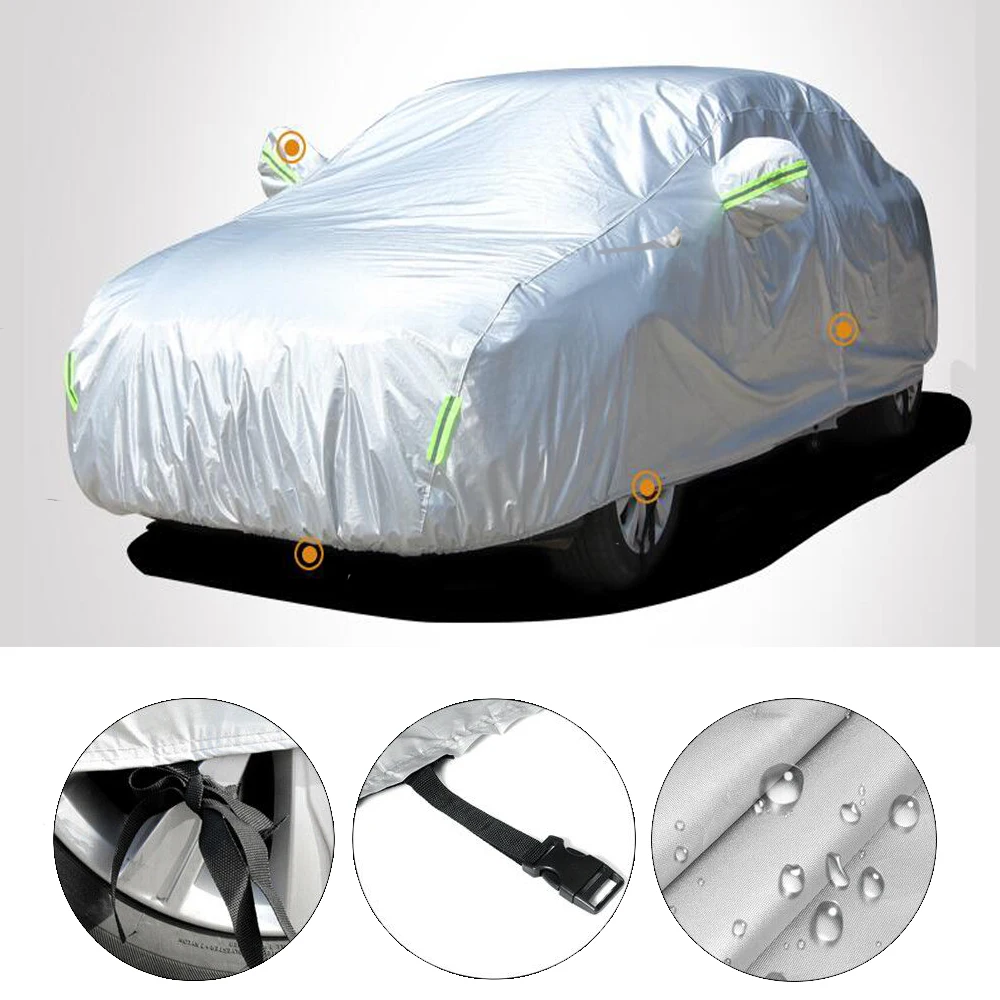 Black Full Car Covers Universal Waterproof Indoor Outdoor Sun UV Protection  Cover SUV Dust Snow Ice Four Season Auto Car Cover - AliExpress