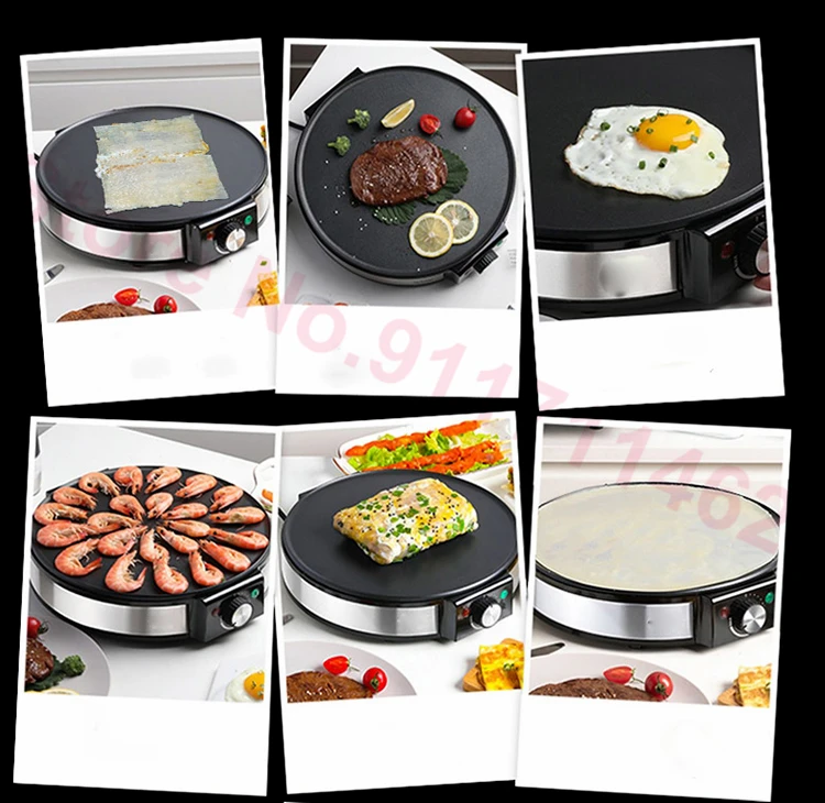 Nonstick Electric Pancakes Maker Griddle Crepe Making Pan Frying Steak Cooker Roaster Kitchen Appliances 6