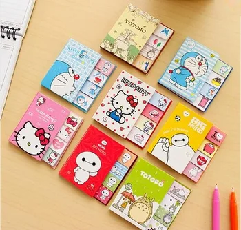 

2pcs/lot kawaii Cartoon sticky notes Carry a convenient memo Stationery school supplies gift