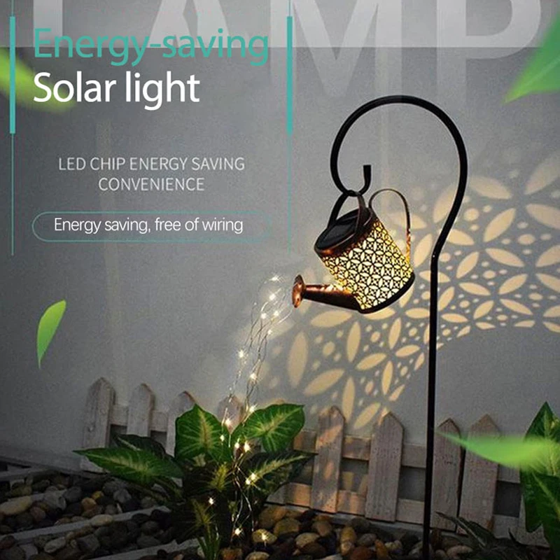 Solar Watering Can String Lights Outdoor Gardening Decor Ornament LED