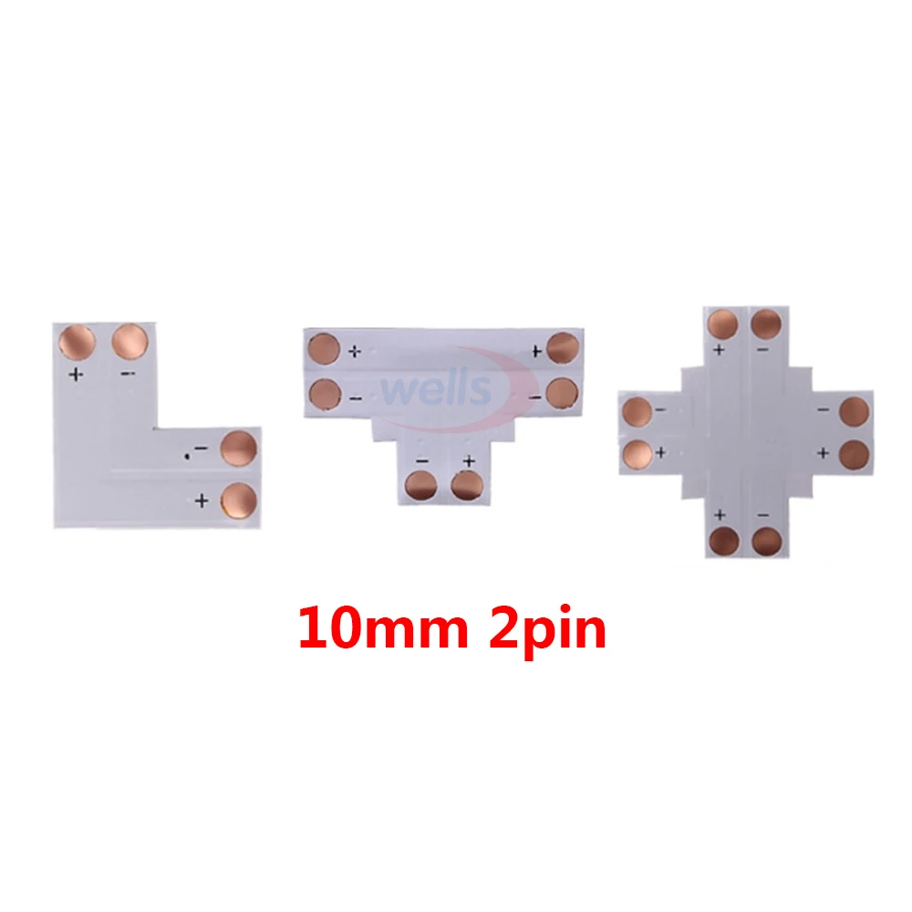 5 шт. 2Pin 3Pin 4Pin 5pin светодиодный разъем 8 мм 10 12 L/T/X форма FPC Бесплатный сварочный