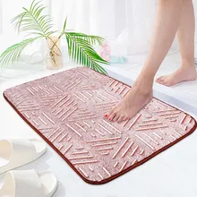 Flannel Luminous Carpet Bath Carpet Toilet Floor Rug Shower Room Door Mat Bathtub Wash Basin Side Floor Rug Bathroom Decor Mat