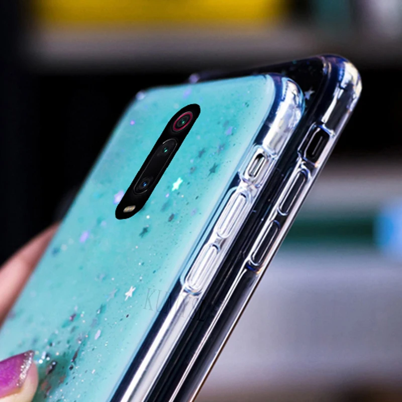 Блестящий блестящий чехол с блестками для Xiao mi Red mi K20 Note 10 7 8 5 6 pro, мягкий чехол для mi A3 CC9 CC9E SE A2 Lite 6X 9 TPro, чехол для телефона