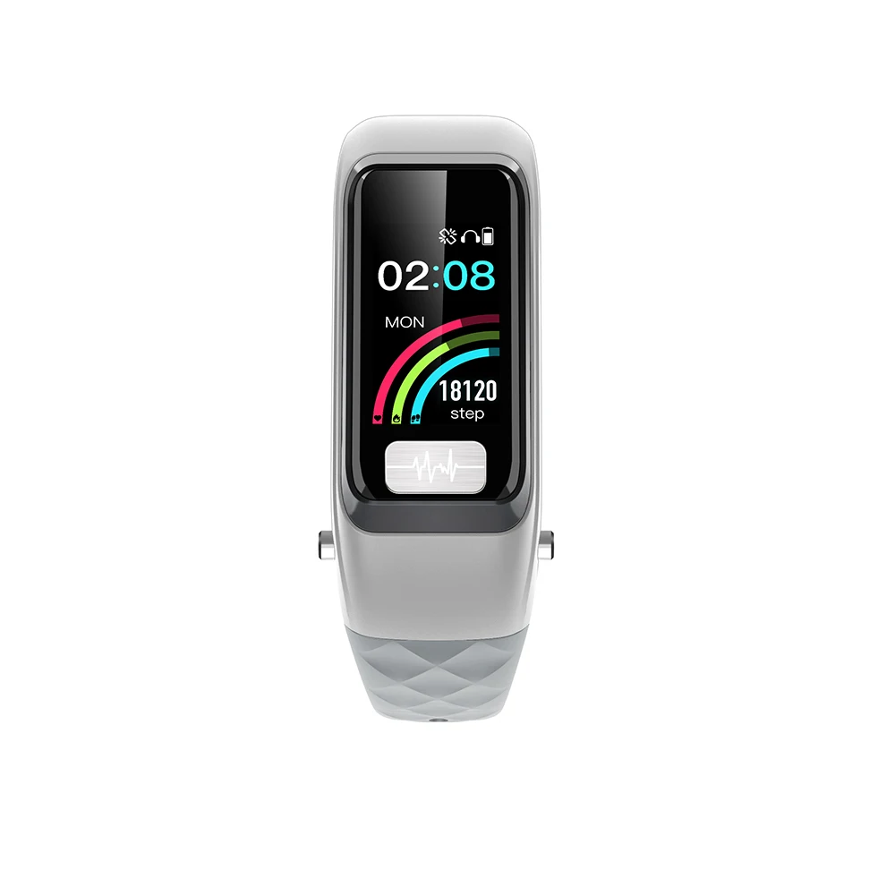 h207 Silver Смарт-браслет Interpad H207, Bluetooth, наушники, трекер сердечного ритма, кровяное давление, трекер сна, напоминание о звонках, умные часы - Цвет: h207 Silver