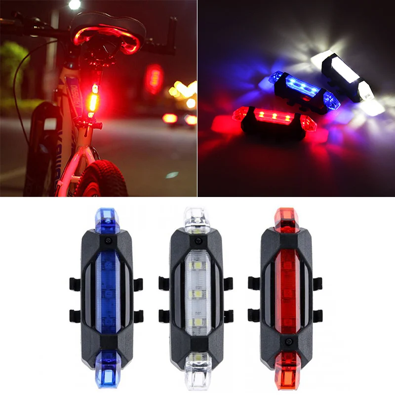 

Bike Bicycle Light LED Taillight Waterproof Safety Cycling USB Rechargeable Rear Tail Light Warning Riding Taillamp Light BC0501