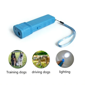 

New Pet Dog Repeller Anti Barking Stop Bark Training Device Trainer LED Ultrasonic 3 in 1 Anti Barking Ultrasonic Without Batter