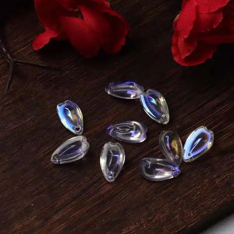 7x13mm Drops water 10 шт./упак. чешского лепестки Цветная глазурь орхидеи, ручная работа, сделай сам, ювелирное изделие под старину Шпилька ожерелье браслет материалы - Цвет: 7x13mm Drops water