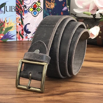 

95cm-126cm Long Belt Luxury Thick Belt Men'S Width 3.8cm Retro Simple Copper Needle Buckle Jeans Waist Yellow Belt Mbt0009yb