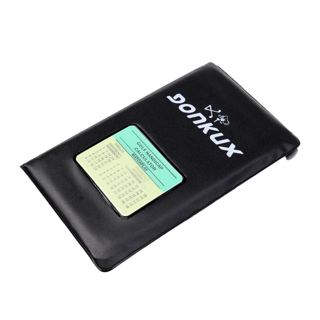 Golf Statistics Replacement Scorecard Training Score Notebook Tracking Booklet Golf Scorecard with Pencil Golf Accessory Black