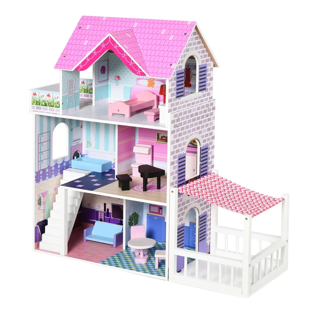 Barbie Dream House Doll house 3-Story With Furniture, Dolls And