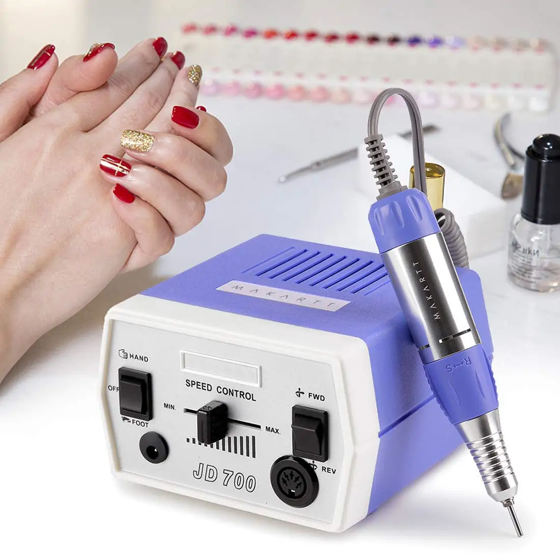 Фрезер для ногтей Makartt JD700 профессиональный электрический 30000 об./мин.|electric nail drill