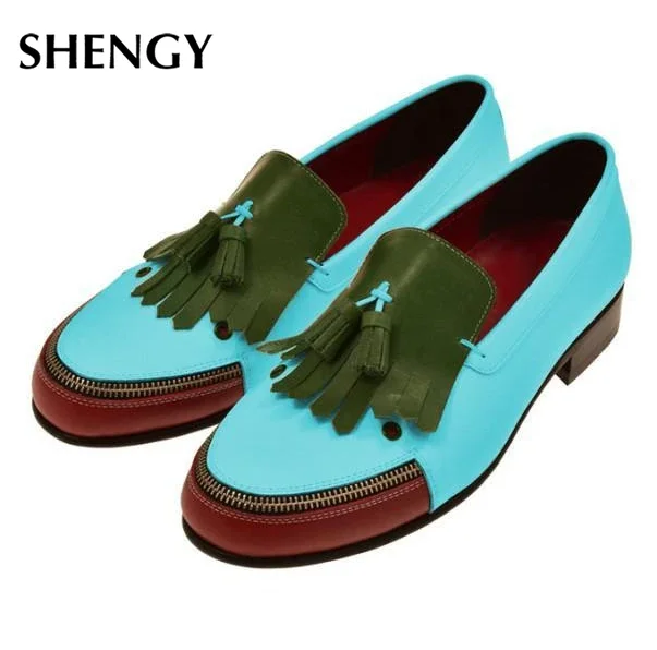 2020 SHENGY Men Joker Loafers Slip on Casual Shoes Dress Shoes Brogue Shoes Spring Vintage Classic Male Casual Dropshipping