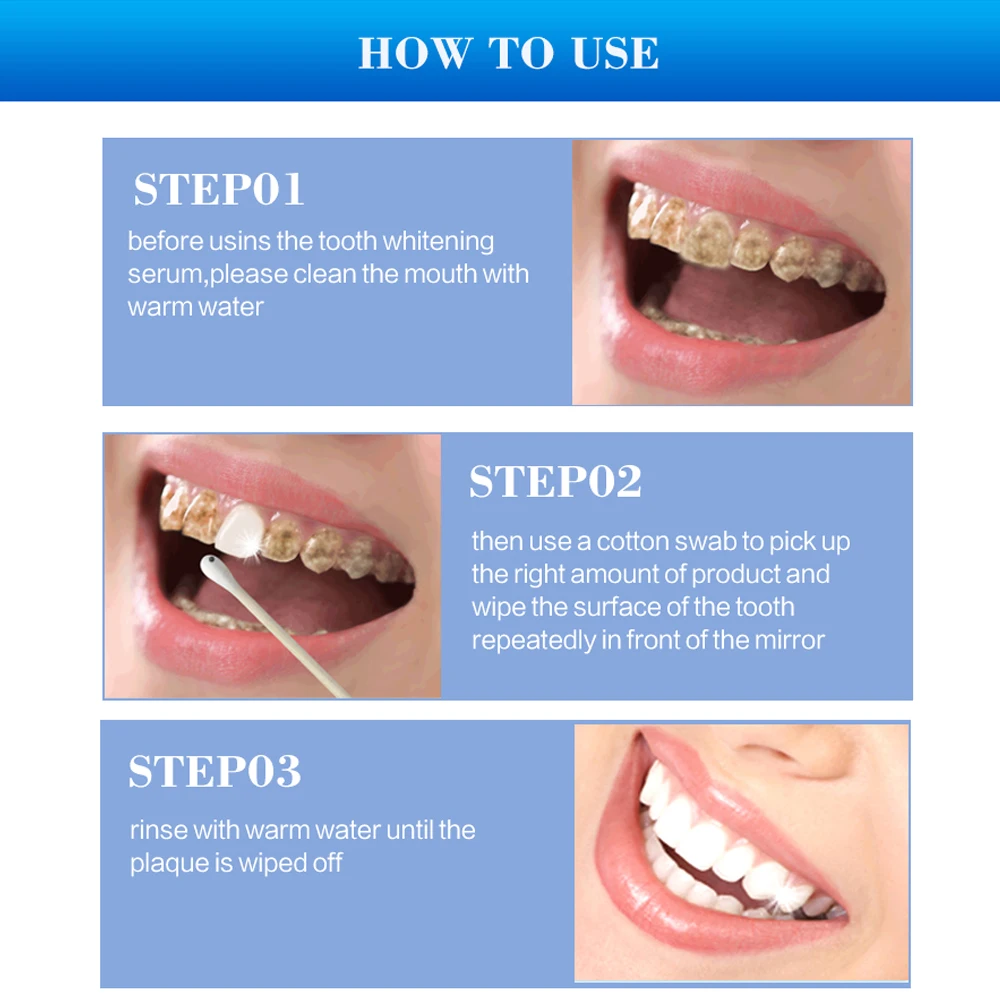 1 шт., отбеливающая Сыворотка для зубов, гель, гигиена полости рта, эффективное удаление пятен, зубной налет, чистящая эссенция, уход за зубами, зубная паста