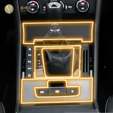 Skoda Superb 2016  2019 용 자동차 대시 보드 필름 커버 TPU 스크린 보호기 시프트 패널 보호 커버 내부 액세서리 2018