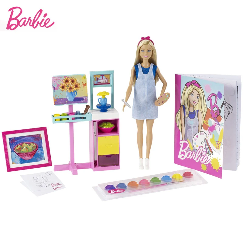 barbie painting set