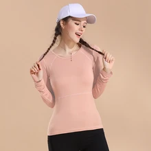 FNMM женский топ для фитнеса, теплая футболка с длинным рукавом, спортивный топ для йоги с пряжкой, дизайнерская женская рубашка для тренировок и йоги, новинка