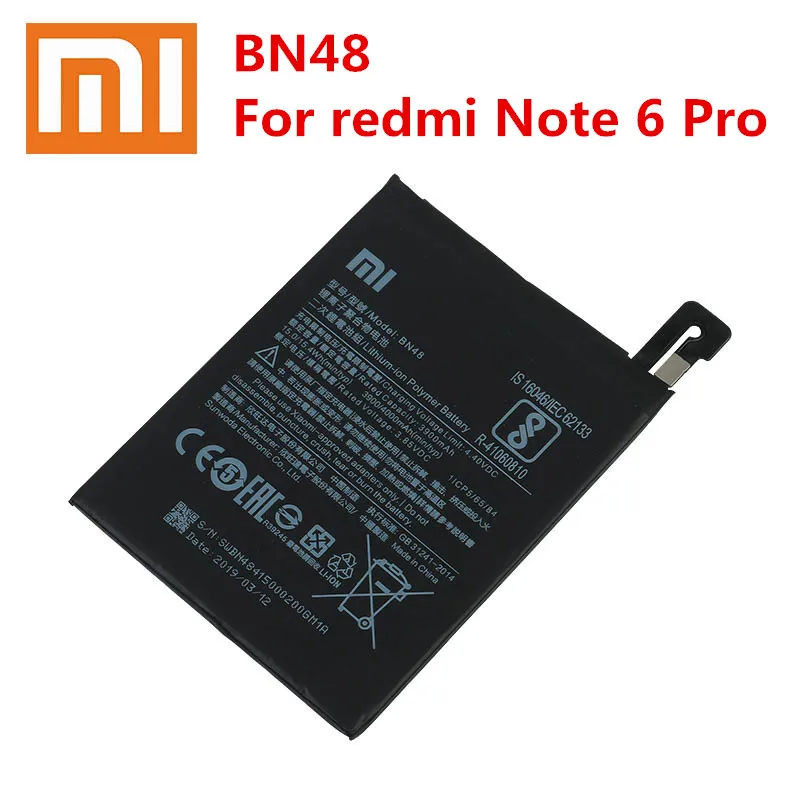 Аккумулятор для телефона Xiaomi BN48 4000 мАч сменный аккумулятор высокой емкости Redmi Note