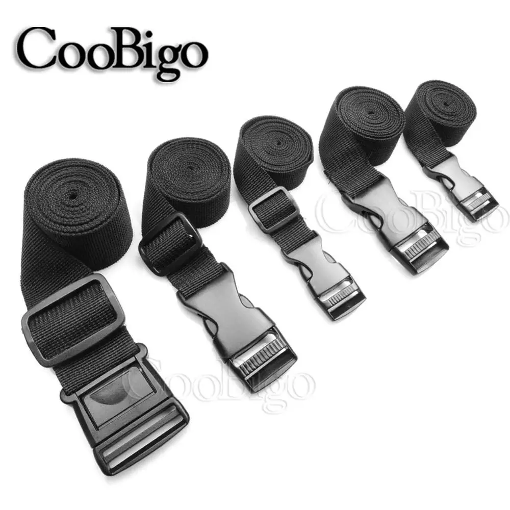 120CM Side Release Buckle Tighten Strap Tied Band Outdoor Camping Sleeping Bag Mattress Tent Tactical Backpack Belt Webbing 2pcs
