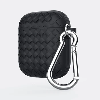 

For Airpod 2 Weave The Silica Gel Protective Universal Woven Silicone Case Wireless Bluetooth Headset Reserved Charging Hole