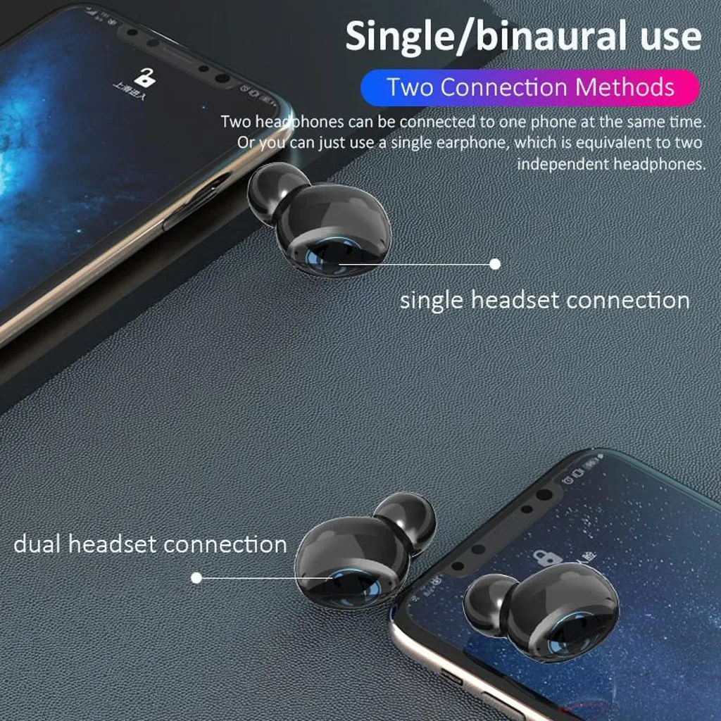 20# TWS Bluetooth наушники с микрофоном светодиодный дисплей беспроводные Bluetooth наушники водонепроницаемые шумоподавляющие гарнитуры