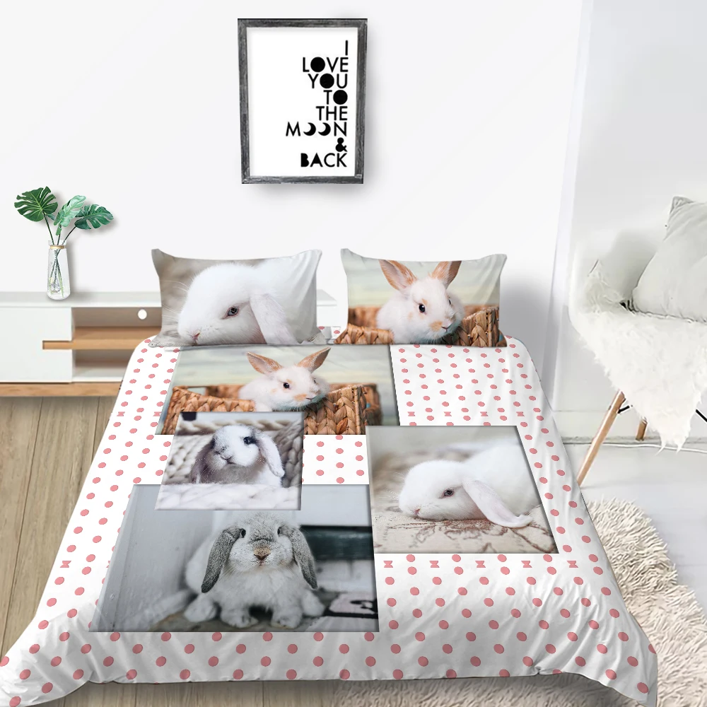 King Size Bedding Set Dog Artistic Fashionable Creative Duvet Cover Queen Twin Full Single Double Unique 4