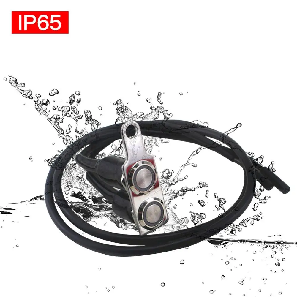 

New Stainless Steel LED Motorcycle Switch ON-OFF Handlebar Adjustable Mount Waterproof Switches Button DC 12V Fog Light