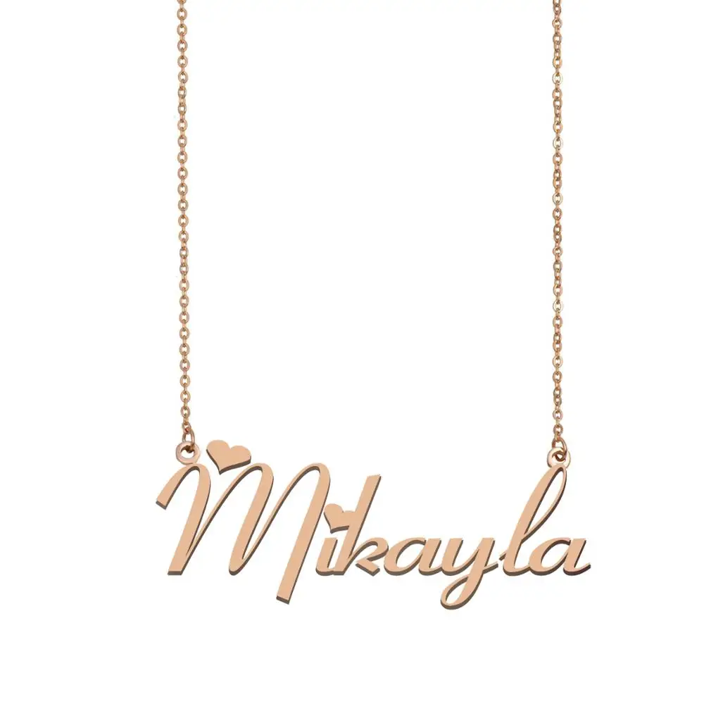 Christmas Gift Custom Name Necklace Name Necklace Gold Mikayla Name Necklace with Crown Birthday Gift for Kids Her