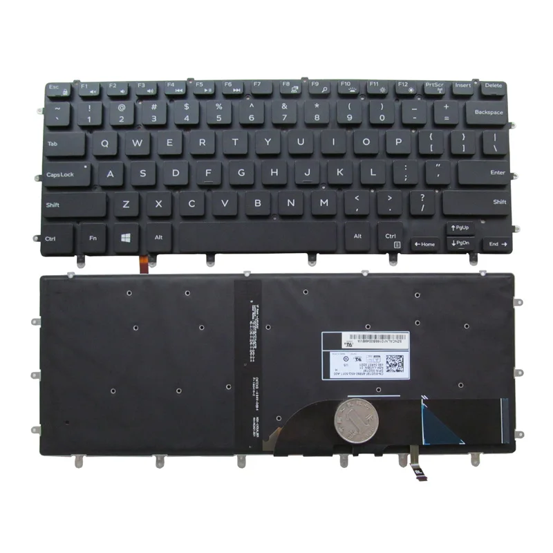 Keyboard no backlit Чехол для DELL PRECISION 5510 5520 M5510 M5520 для XPS 15 9550 9560 P56F lcd верхняя задняя часть/ободок/Упор для рук верхняя/Нижняя основа - Цвет: Keyboard no backlit