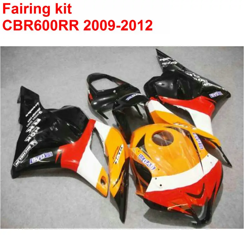 OEM качественный комплект обтекателей для HONDA CBR600RR 2009 2012 оранжевый черный
