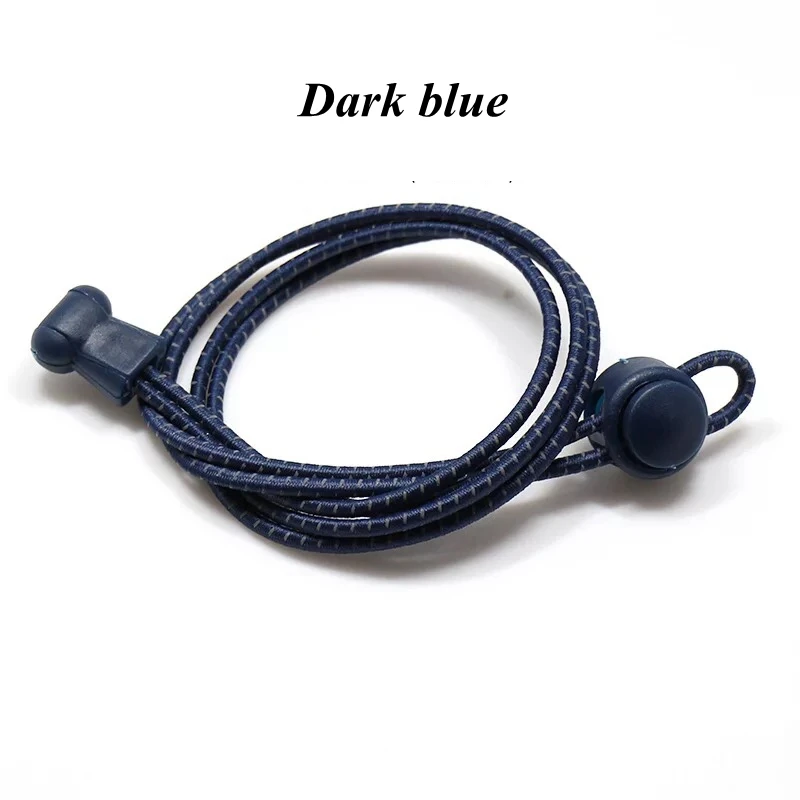 Dark blue 1 пара Светоотражающие эластичные шнурки, растягивающиеся шнурки для обуви, фирменные шнурки без завязок, уличные кроссовки, кружевные аксессуары для обуви, кружевные шнурки - Цвет: Dark blue