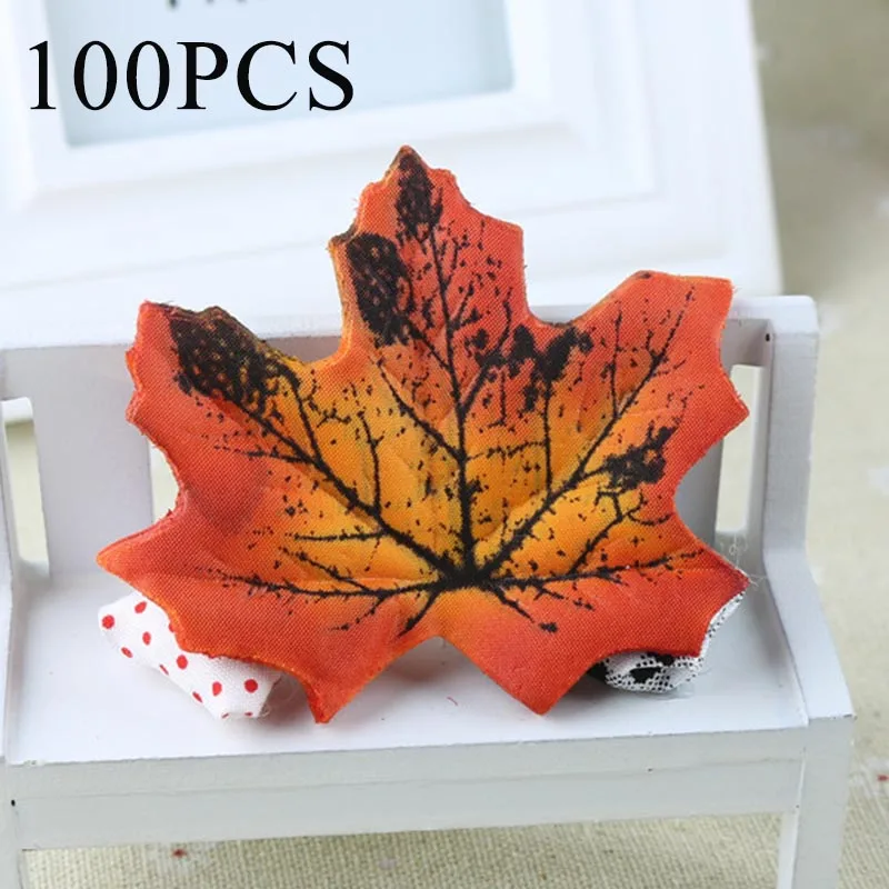 100 шт./компл. Искусственный кленовые листья имитация 8x7 см фотографический реквизит декор
