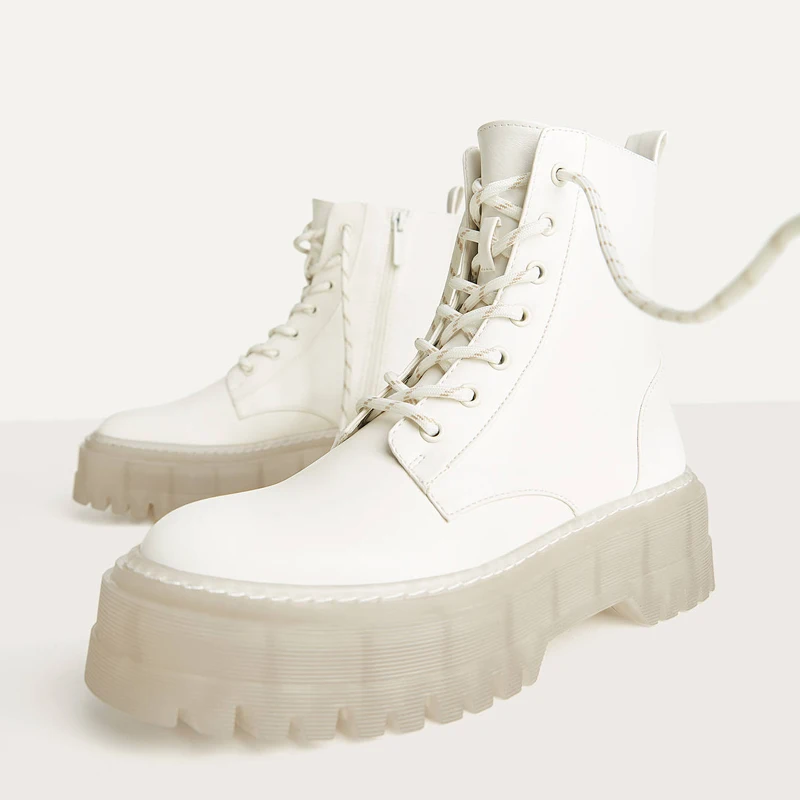 Women ankle boots winter Women's Martin Boots Crystal soles Platform Boots For Woman INS Hot Women Chunky Motorcycle boots