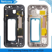 Netcosy для samsung A520 промежуточный Корпус рамка Запасные детали для samsung Galaxy A5 A520 средняя крышка пластины