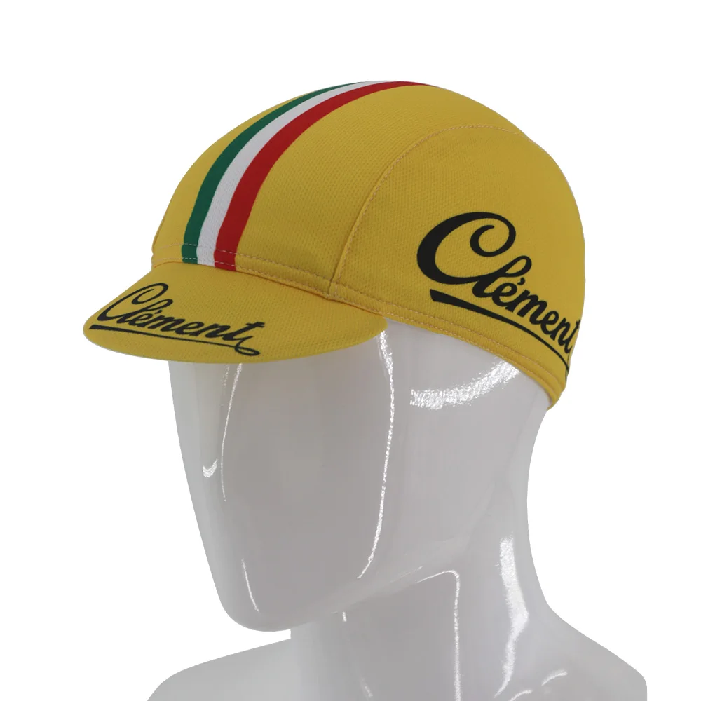 Italy Classic Striped Men&Women Cycling Caps Breathable Yellow Road Mountain Bike Headwear NO ME