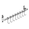 Wall Mounted Utensil Rack Stainless Steel Hanging Kitchen Rail with 6/8/10 Removable Hooks Hanger Organizer ► Photo 2/6
