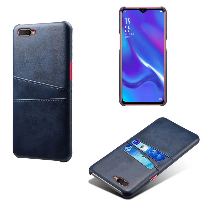 Blue Чехол для OPPO XT X2 A5 A9 RX17 NEO Rx17 Pro F7 A7 K1 чехол из коровьей кожи с отделением для карт матовый чехол из телячьей кожи Fundas - Цвет: Blue
