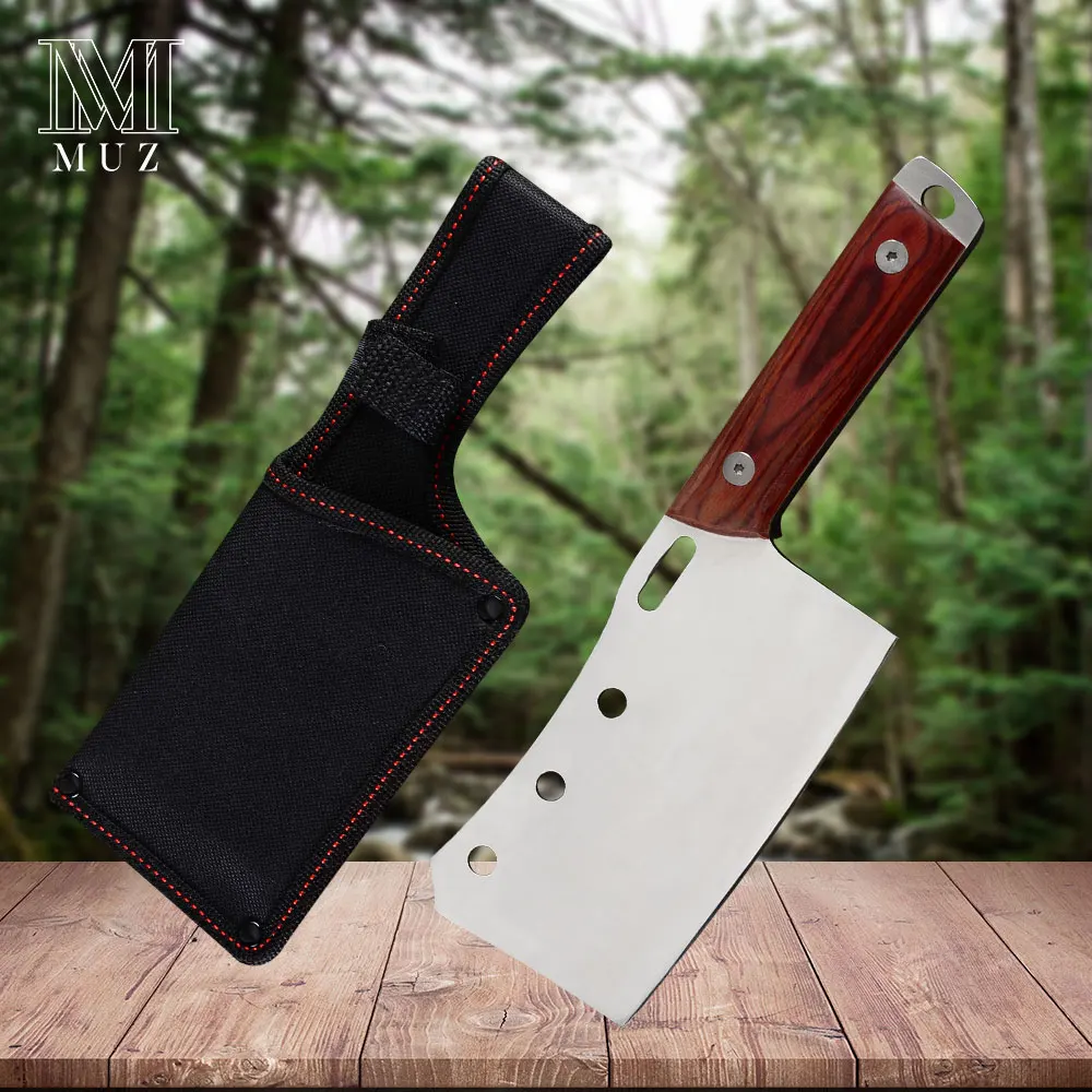 Полностью Tang нож для резки 4 3 &quotКливер немецкий высокоуглеродистая Нержавеющая