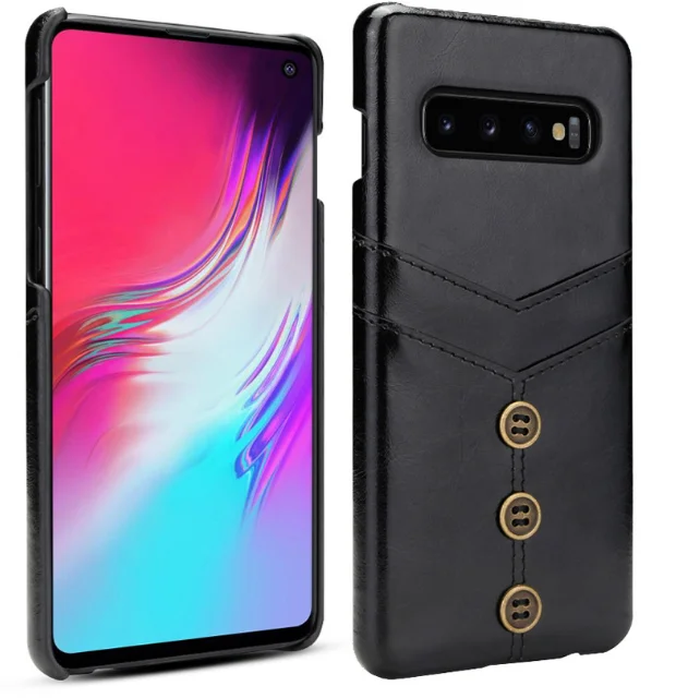 Тонкий кожаный чехол-бумажник для мобильного телефона samsung S10/S9Plus