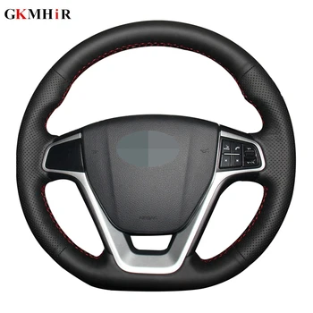 

DIY Handsewing Black PU Artificial Leather Car Steering Wheel Cover for Geely EMGRAND GT 2015 2016 2017