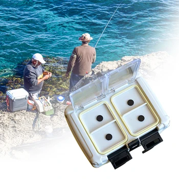 

Waterproof Fishing Gear Accessories Box Fishing Micro Lead Fittings Box Magnet Hook Case Pesca 105mm*75mm*38mm