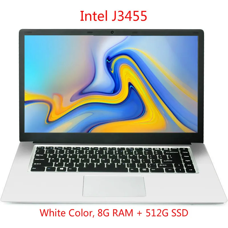 White8G512G 8G ram J3455 Intel портативный ноутбук 128G 256G 512G 1024G SSD бизнес офисный ноутбук 1920*1080P рабочий нетбук - Цвет: White8G512G