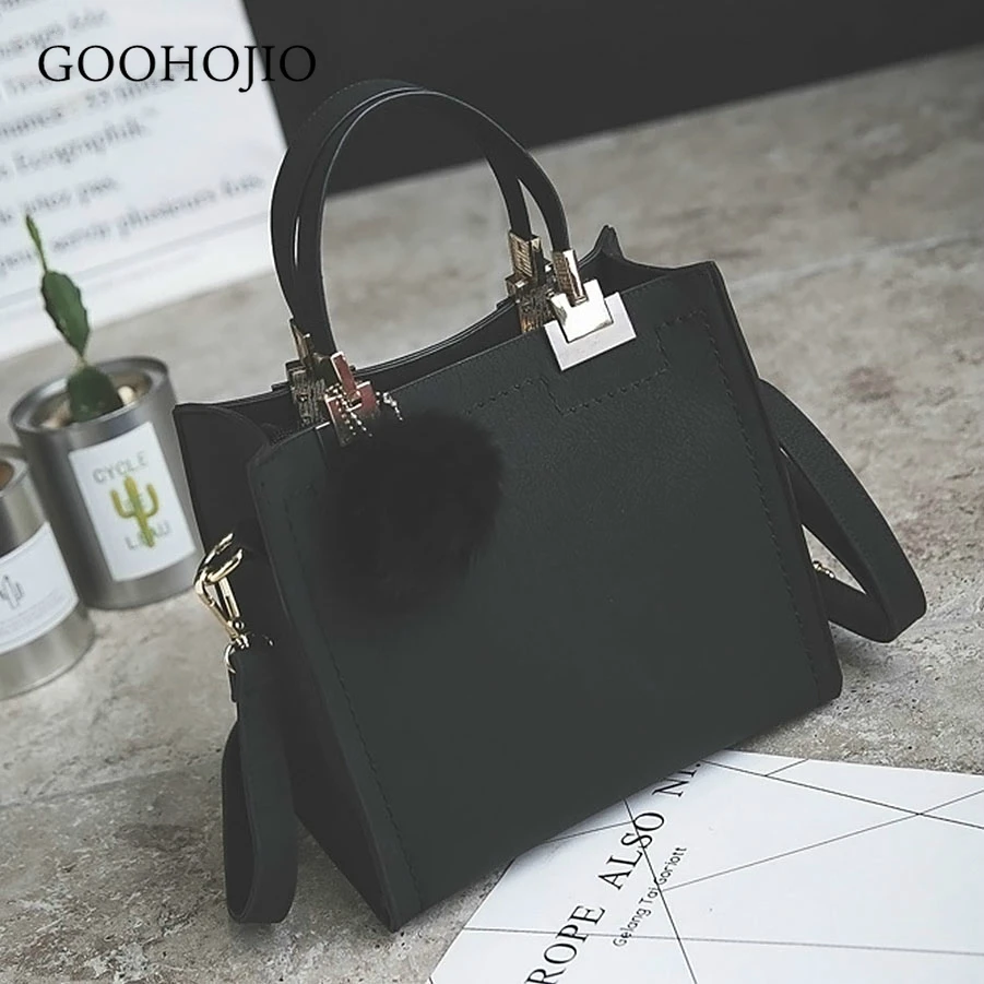 

GOOHOJIO Female Crossbody Bag for Women New Fashion Shoulder Bag Luxury Handbags Women Bags Designer Travel Hairball Bag Frosted