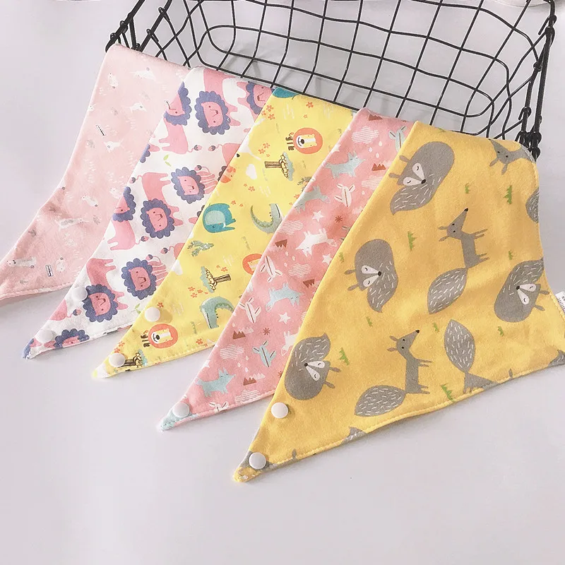

Cotton Bandana Bibs Baby Babador Feeding Smock Infant Burp Cloths Cartoon Saliva Towel Baby Eating Accessory Soft Baby Stuff