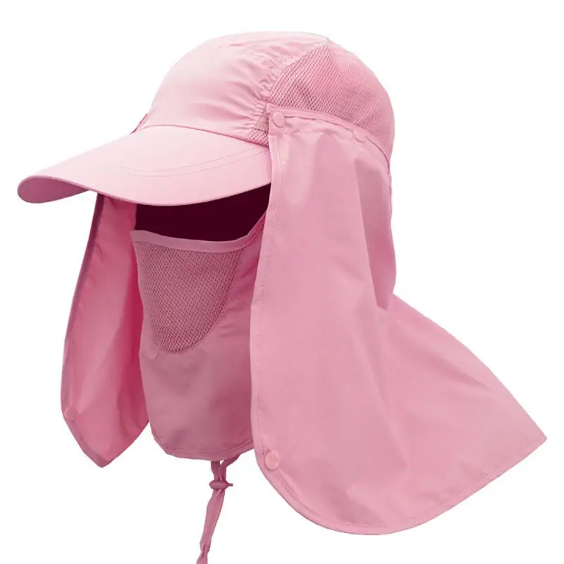 Outdoor Sport Hiking Visor Hat UV Protection Face Neck Cover Fishing Sun Protect Cap Comfortable - Цвет: QJ0530P