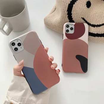 

Abstract Art Retro Geometry Phone Case For iPhone 11 Por Max X Xs Xsmax Xr 7 7 Puls 7 8 Puls Cases Cute Soft Silicone Cover