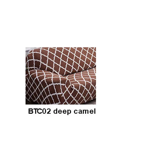 BTC02 deep camel Эластичный чехол для дивана диван офисное кресло с подлокотниками Чехлы для домашнего Гостиная полиэстер+ спандекс стрейч 1/2/3/4 сиденья для диванов - Цвет: BTC02 deep camel