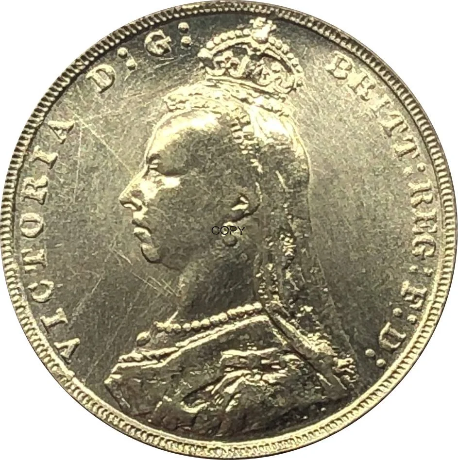 U K 1889 Великобритания 1 королевская Виктория 2-й медный портрет сувениры подарок